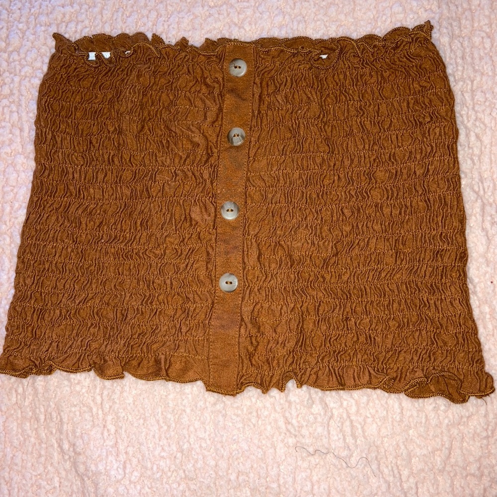 Orange brownish tupe crop top